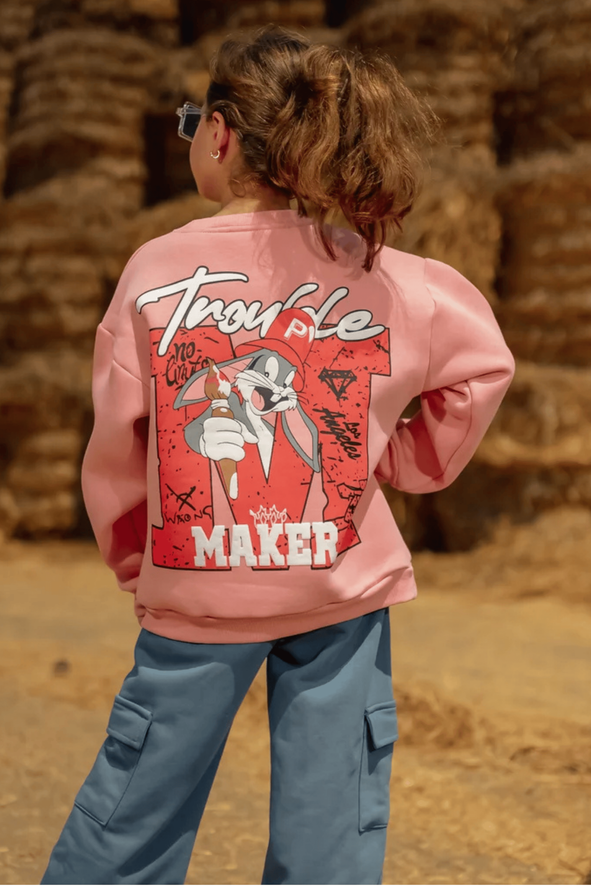 "Trouble MAKER "Girls Sweatshirts