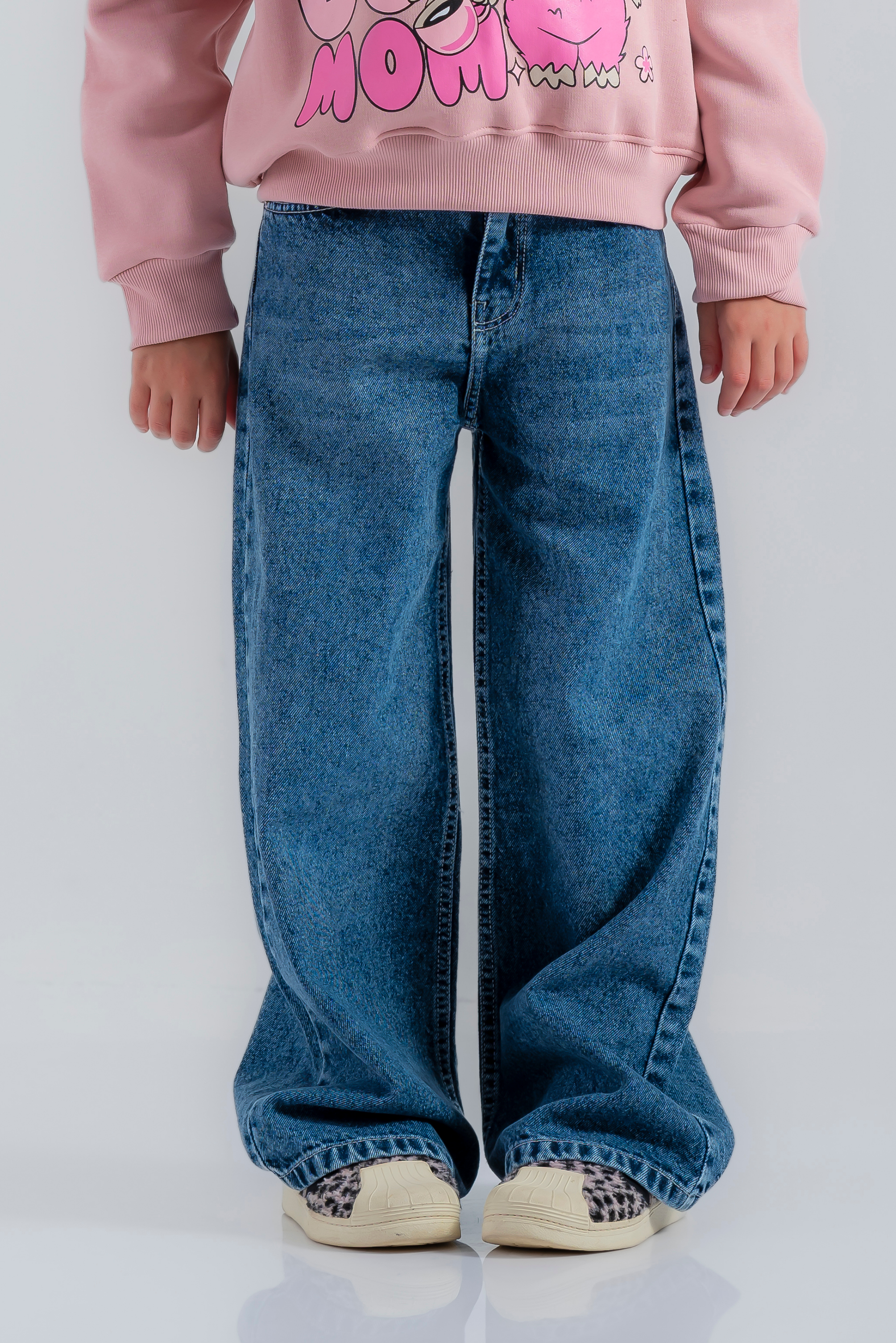 "Plain wide-leg pants" for girls
