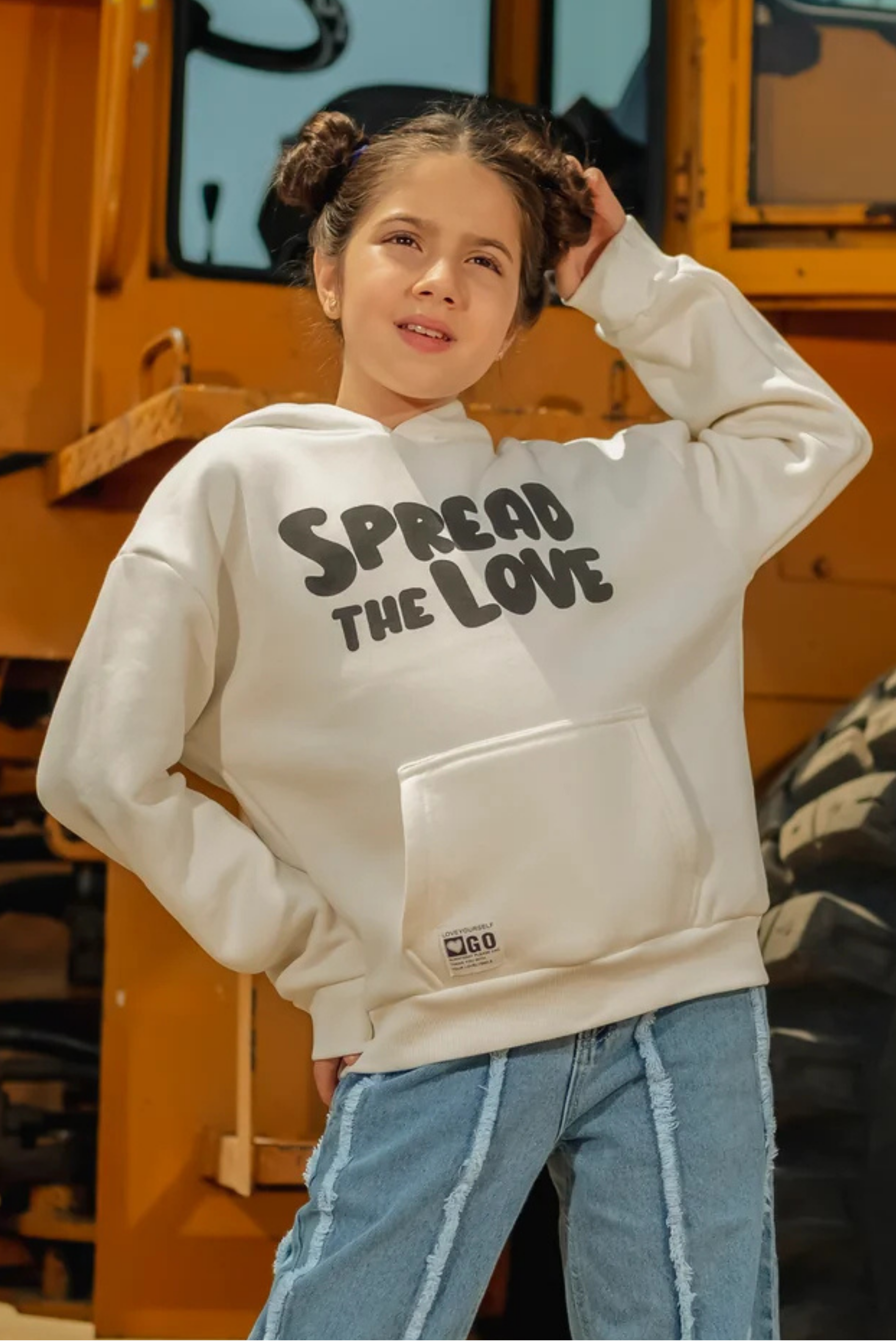 "SPREAD THE LOVE" Girls hoodie