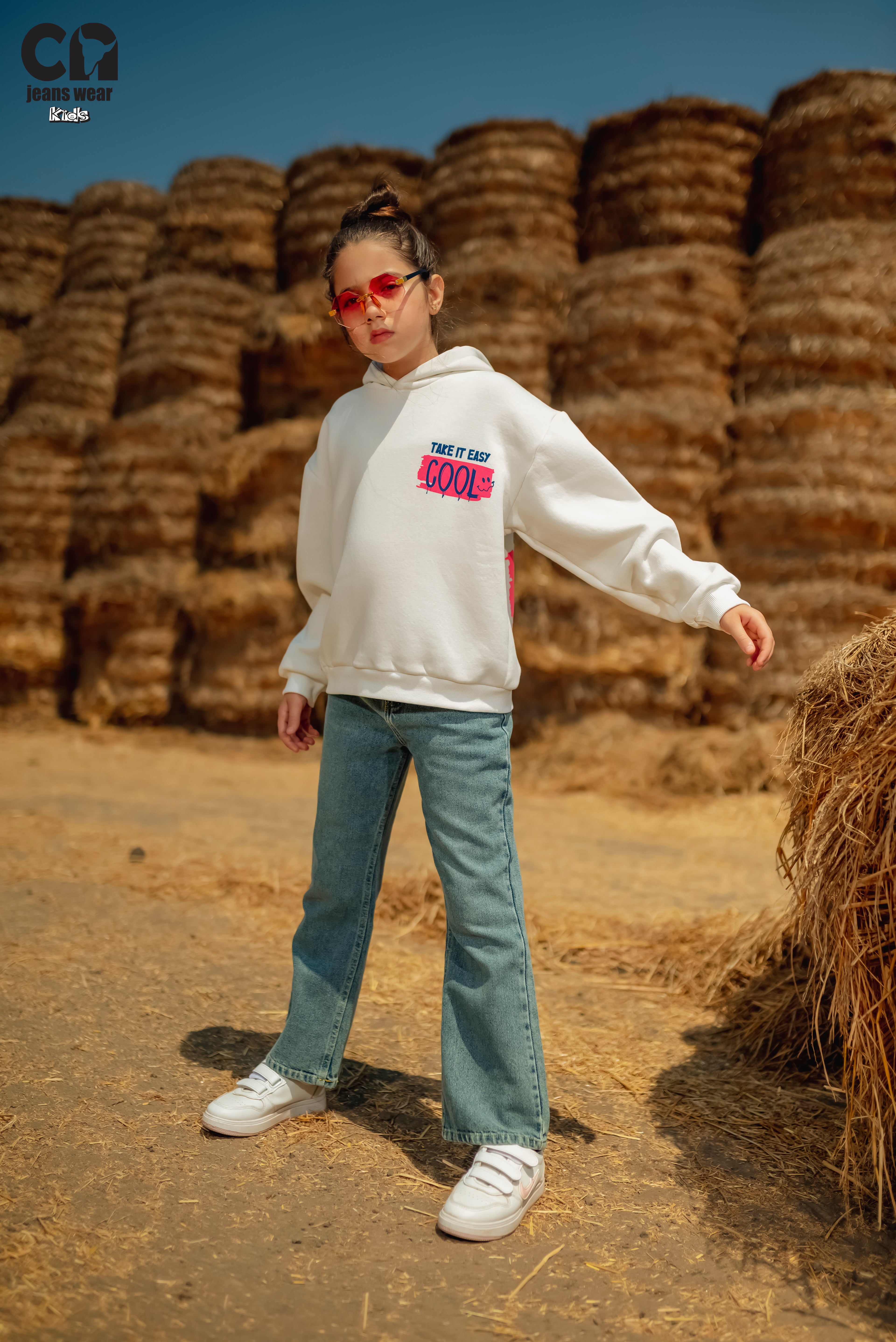 "TAKE IT EASY COOL " Girls hoodie