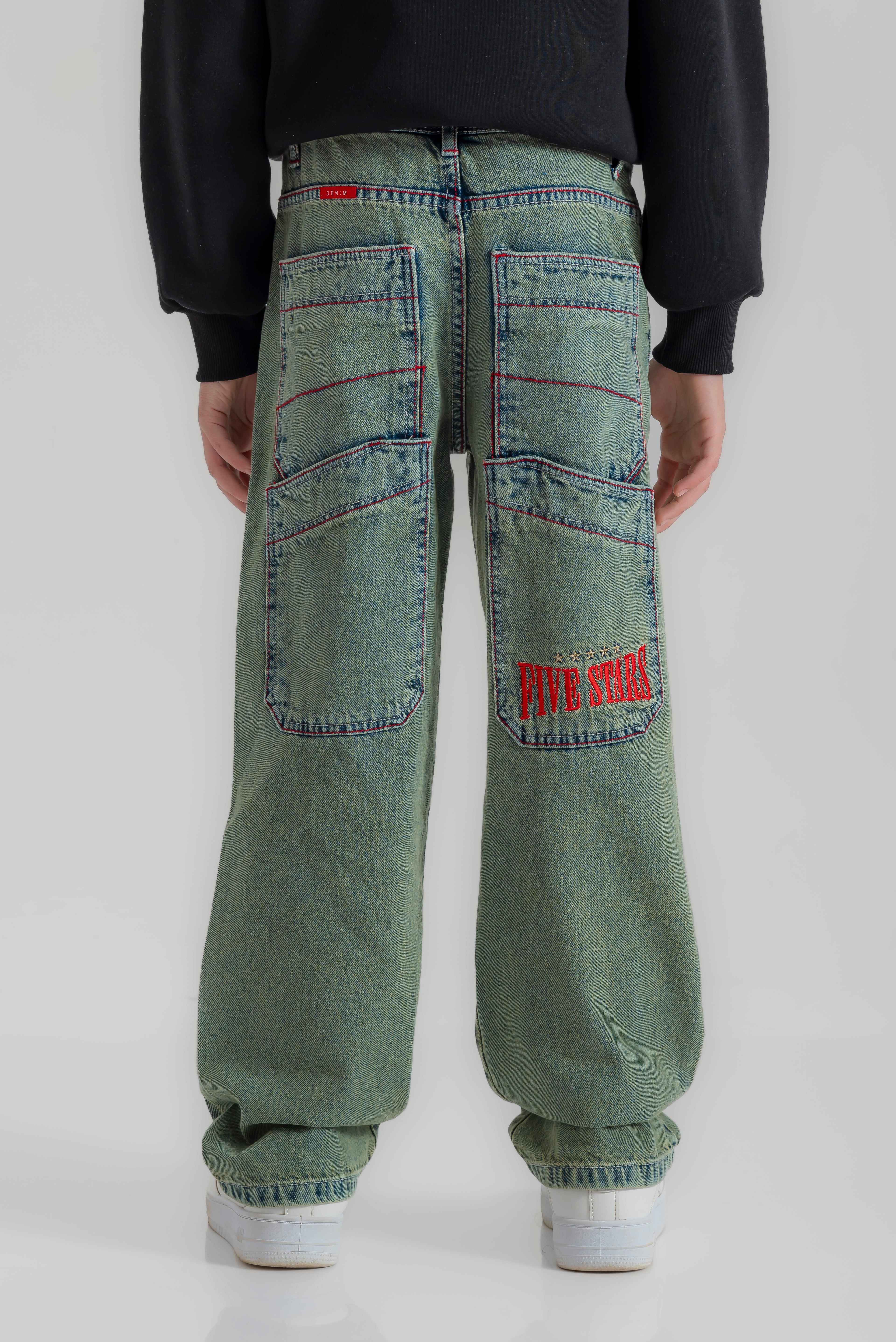 "FIVE STARS" wide-leg pants for boys