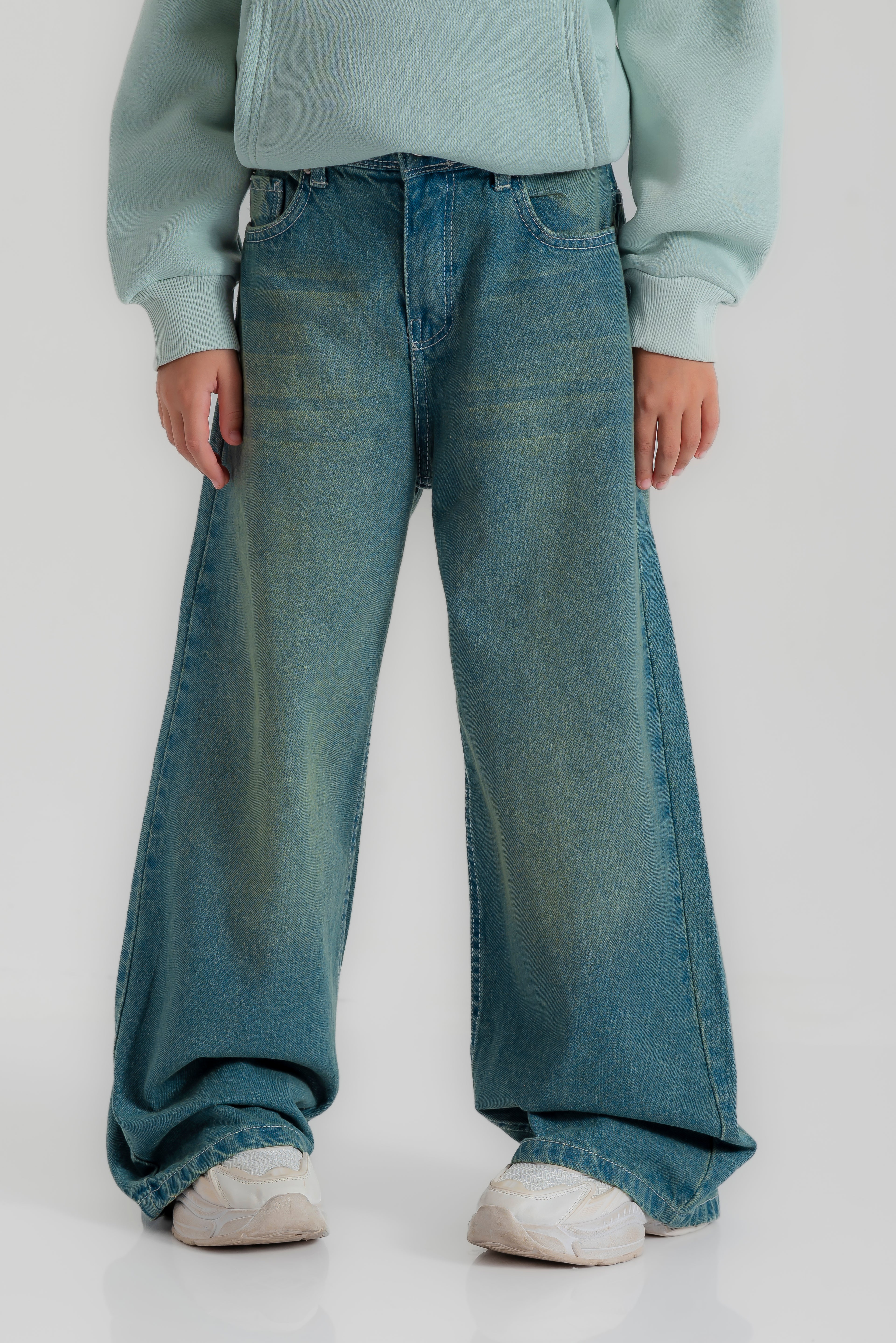 "Plain wide-leg pants" for girls