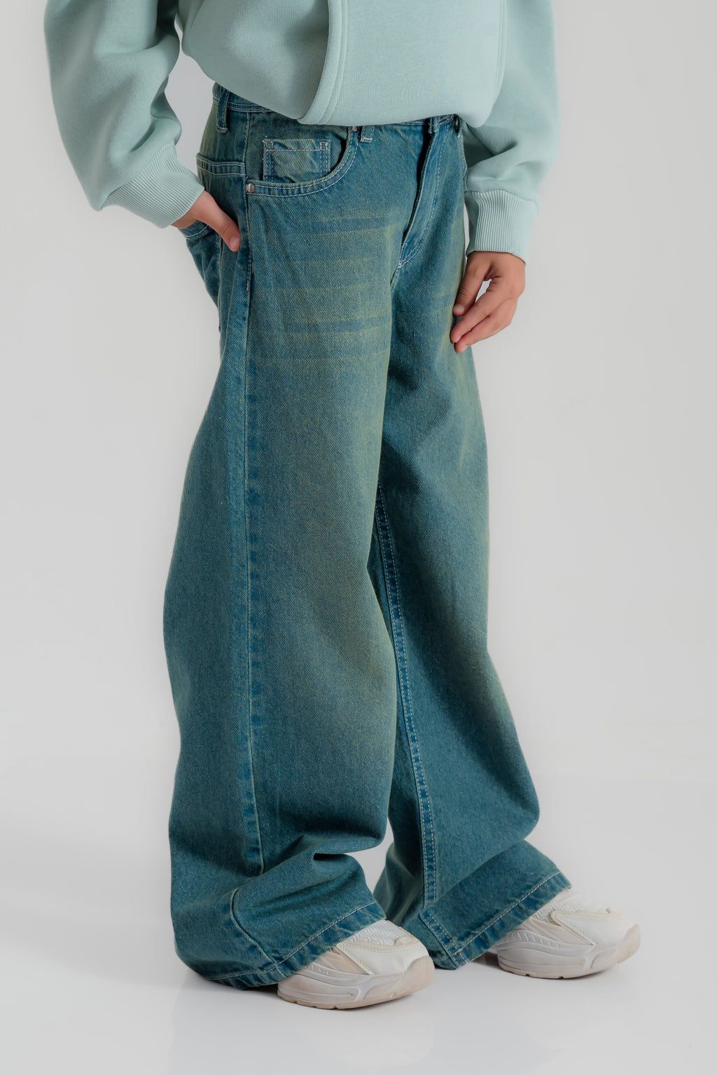 "Plain wide-leg pants" for girls